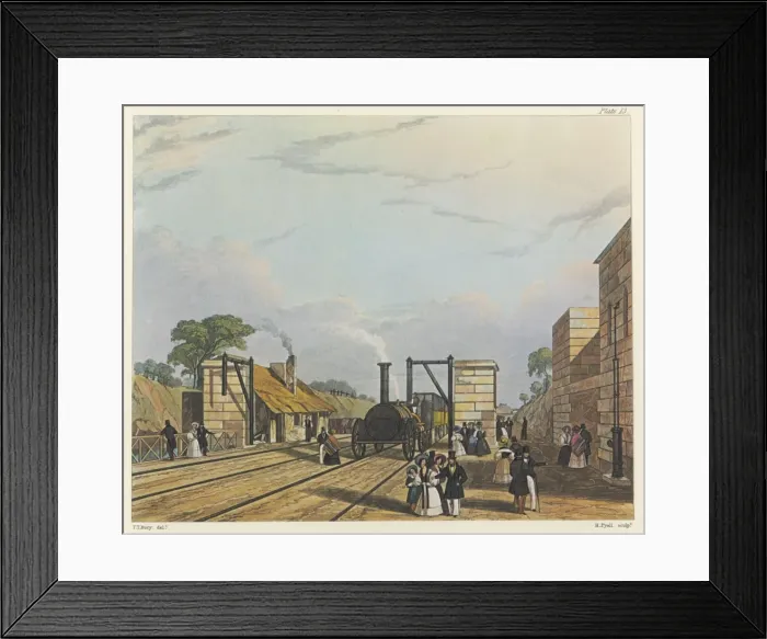 Framed Print : Rail / Parkside / 1830 Framed Print : Rail / Parkside / 1830