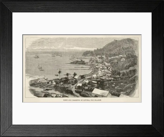 Framed Print : Fiji Islands / Levuka 1880 Framed Print : Fiji Islands / Levuka 1880