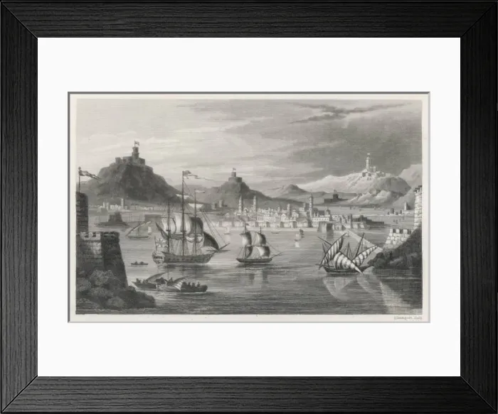 Framed Print : Algiers / From Sea C1830 Framed Print : Algiers / From Sea C1830