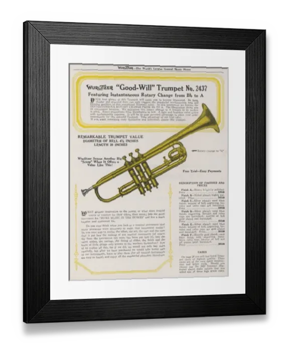 Framed Print : Trumpet (Wurlitzer) Framed Print : Trumpet (Wurlitzer)