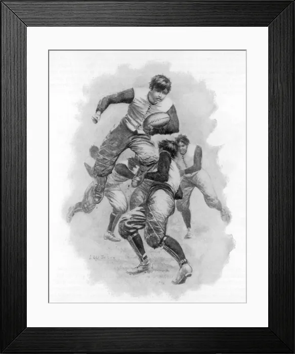 Framed Print : US Football Player 1894 Framed Print : US Football Player 1894