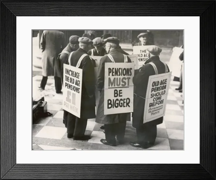 Framed Print : March / Pension Increase Framed Print : March / Pension Increase