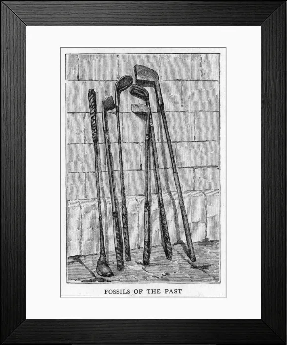 Framed Print : Ancient Golf Clubs C1896 Framed Print : Ancient Golf Clubs C1896