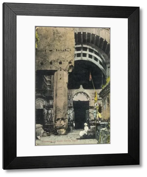 Framed Print : India / Karli Caves 20C Framed Print : India / Karli Caves 20C