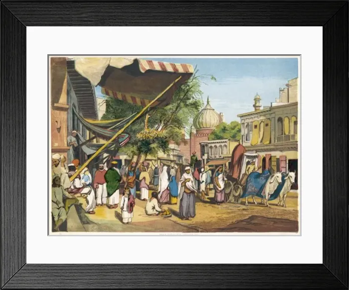Framed Print : India / Delhi Street 1857 Framed Print : India / Delhi Street 1857