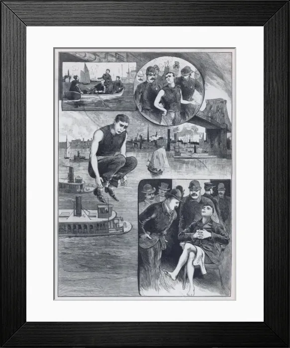 Framed Print : Brodie & Brooklyn Bridge Framed Print : Brodie & Brooklyn Bridge
