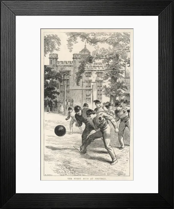 Framed Print : Rugby at Rugby 1863 Framed Print : Rugby at Rugby 1863