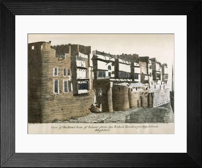 Framed Print : Baghdad / River Houses Framed Print : Baghdad / River Houses