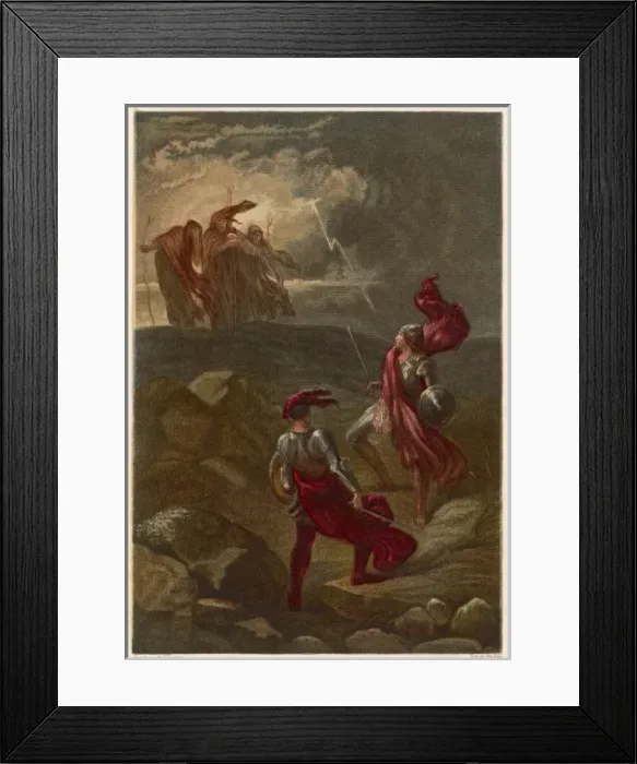 Framed Print : Macbeth & the Witches Framed Print : Macbeth & the Witches