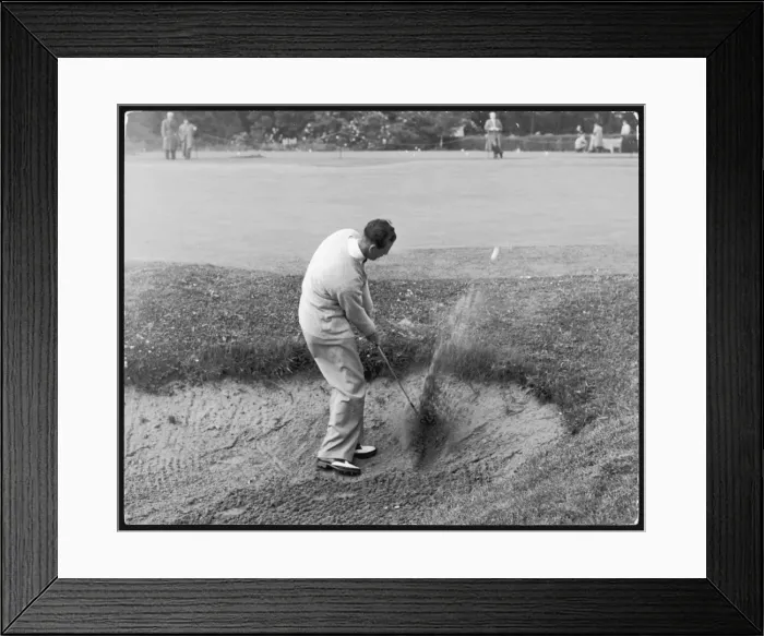Framed Print : Golf Bunker Escape 1955 Framed Print : Golf Bunker Escape 1955