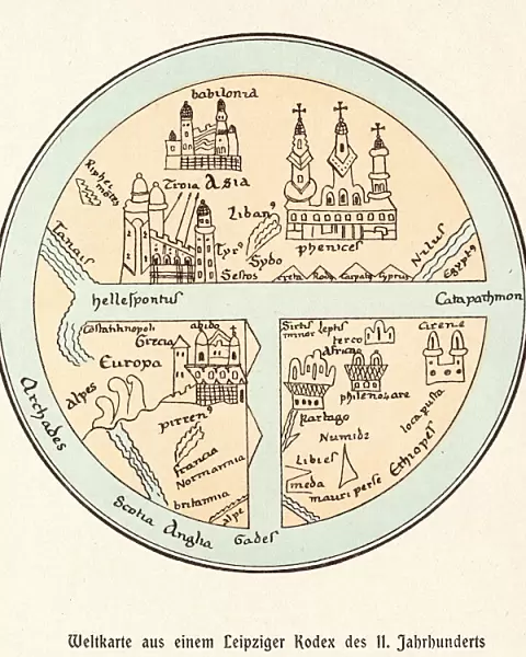World Map  /  Leipzig Codex