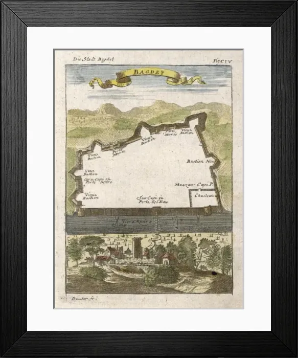 Framed Print : Baghdad / Plan 1719 Framed Print : Baghdad / Plan 1719