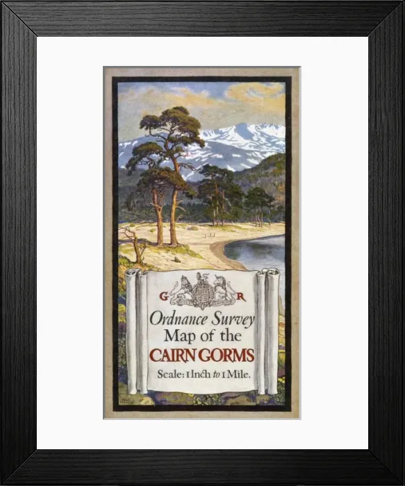 Framed Print : Map Cover / Cairngorms Framed Print : Map Cover / Cairngorms
