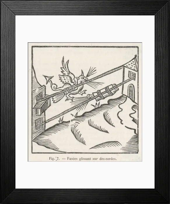 Framed Print : Fireworks on Cords / 1626 Framed Print : Fireworks on Cords / 1626