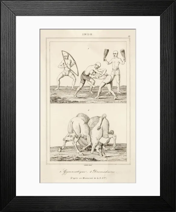 Framed Print : Indian Wrestling Framed Print : Indian Wrestling