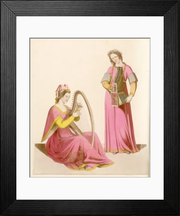 Framed Print : Harpist and Organist Framed Print : Harpist and Organist