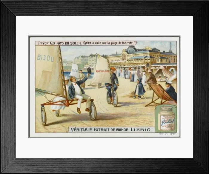 Framed Print : Sand Yachting C1903 Framed Print : Sand Yachting C1903