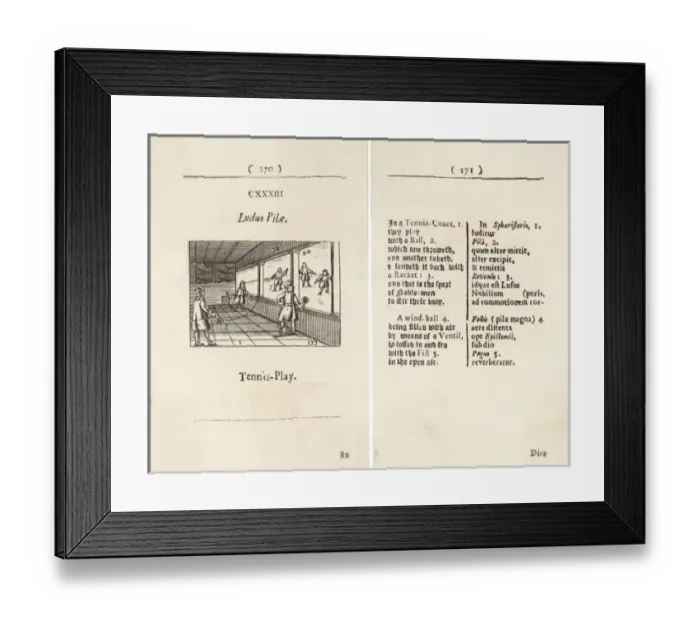 Framed Print : Real Tennis Game 1658 Framed Print : Real Tennis Game 1658