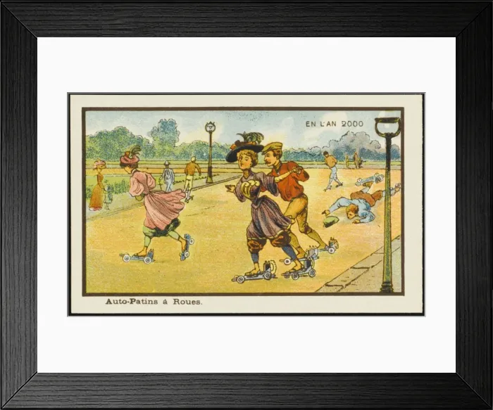 Framed Print : Futuristic powered roller skating Framed Print : Futuristic powered roller skating