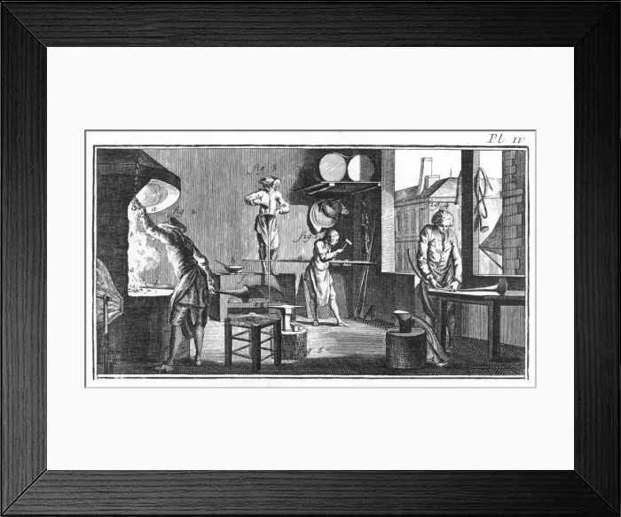 Framed Print : Diderot Horn Making Framed Print : Diderot Horn Making