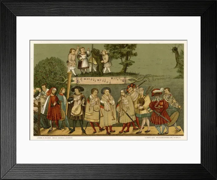 Framed Print : German Musicians 1520 Framed Print : German Musicians 1520