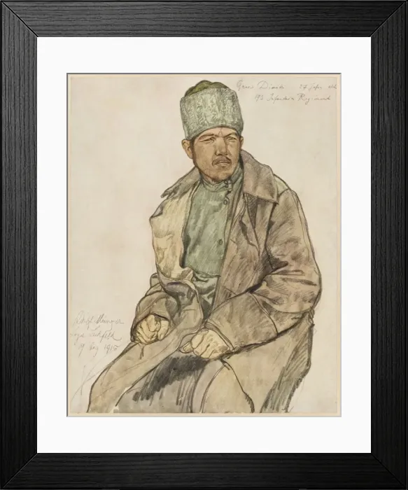 Framed Print : Kirghiz Soldier 1915 Framed Print : Kirghiz Soldier 1915