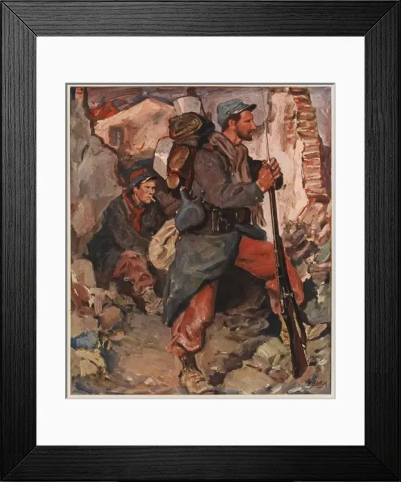 Framed Print : French Infantrymen Framed Print : French Infantrymen