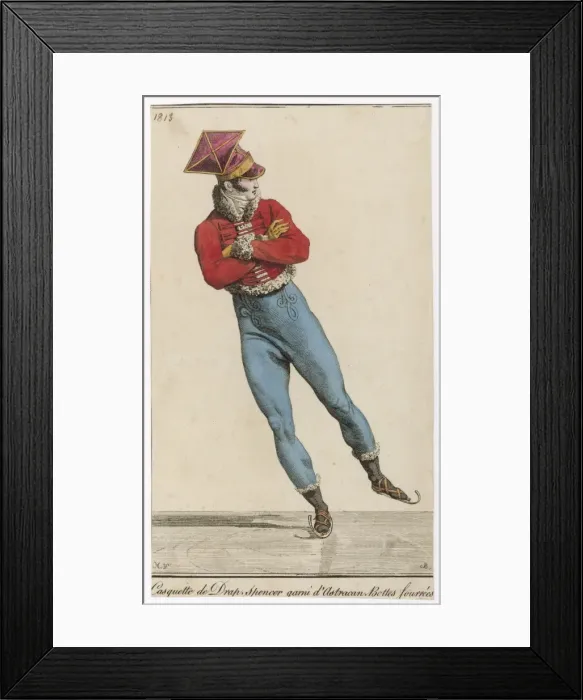 Framed Print : French Ice Skater 1813 Framed Print : French Ice Skater 1813