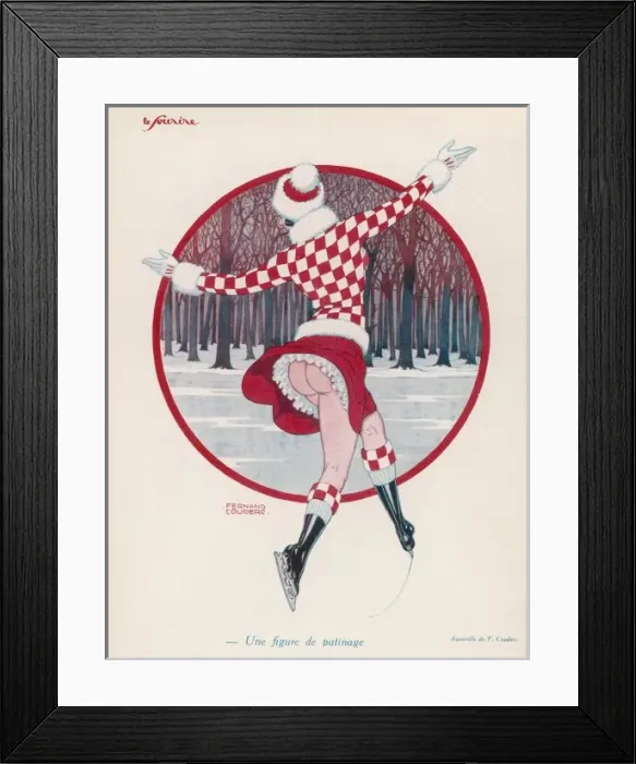 Framed Print : Bold Ice Skater 1927 Framed Print : Bold Ice Skater 1927