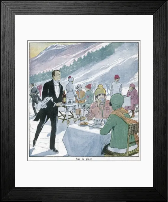 Framed Print : Skating Waiters 1923 Framed Print : Skating Waiters 1923