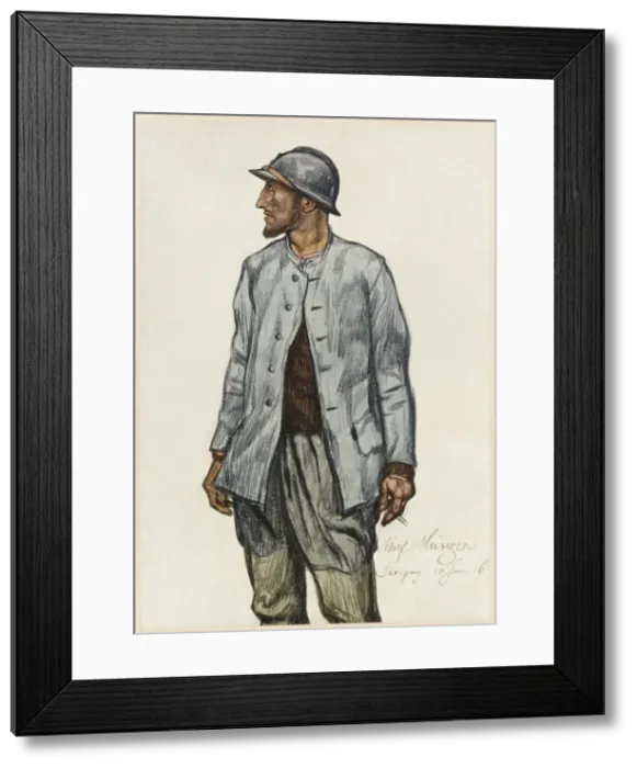 Framed Print : Ww1 French Infantryman Framed Print : Ww1 French Infantryman