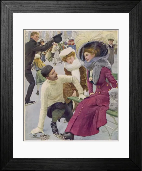 Framed Print : Attentive Skating Chap Framed Print : Attentive Skating Chap