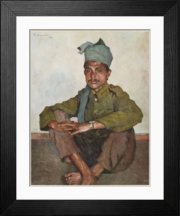Framed Print : Ww1 Afghan Soldier Framed Print : Ww1 Afghan Soldier
