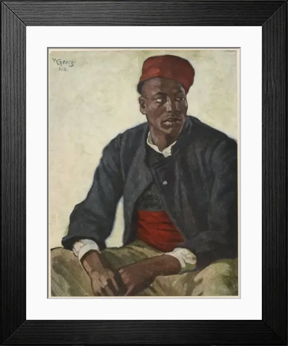 Framed Print : Ww1 Algerian Soldier Framed Print : Ww1 Algerian Soldier