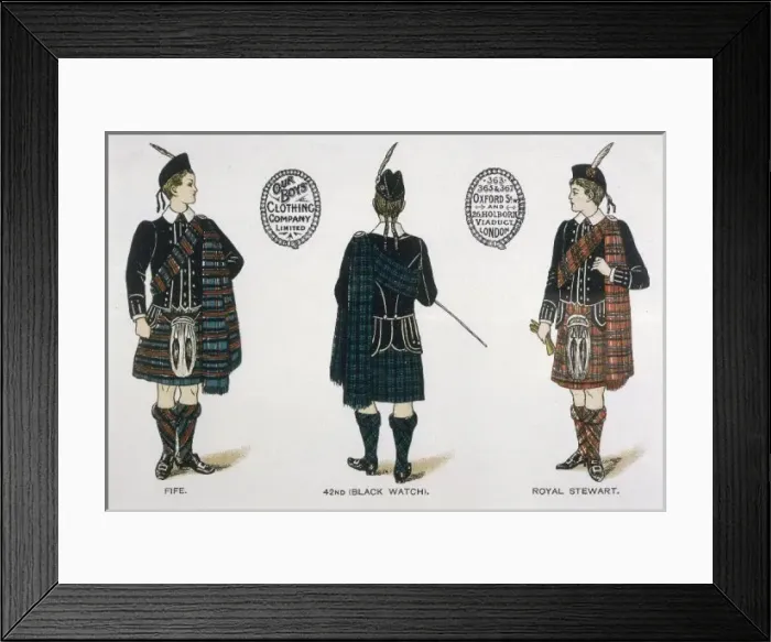 Framed Print : Boys in Tartan C1895