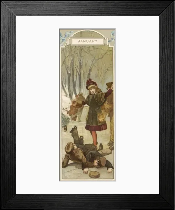 Framed Print : Ice Skating Tumble 1886 Framed Print : Ice Skating Tumble 1886