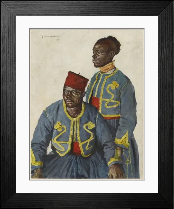 Framed Print : Ww1 Sudanese Soldiers Framed Print : Ww1 Sudanese Soldiers