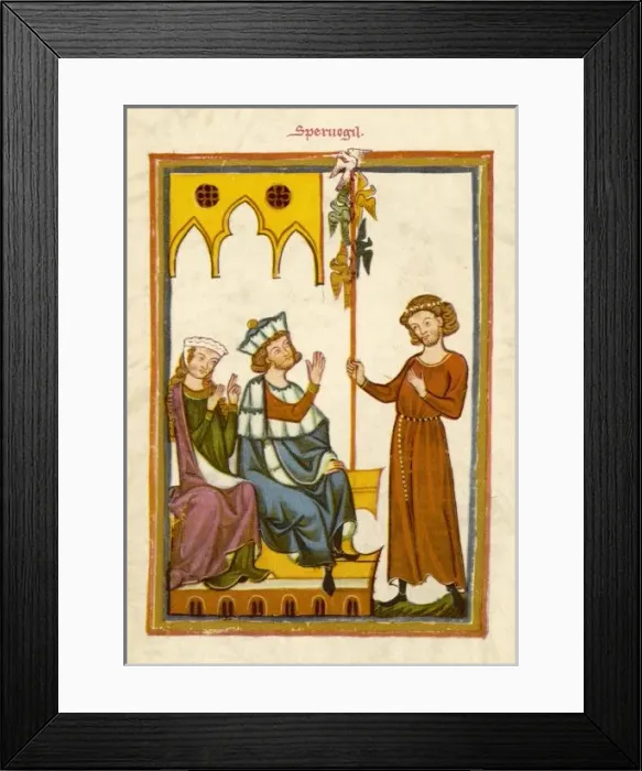 Framed Print : Spervogel / Minnesinger Framed Print : Spervogel / Minnesinger
