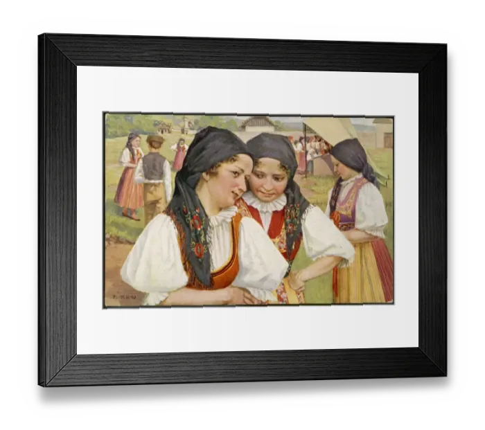 Framed Print : Racial / Czech Girls C1910 Framed Print : Racial / Czech Girls C1910