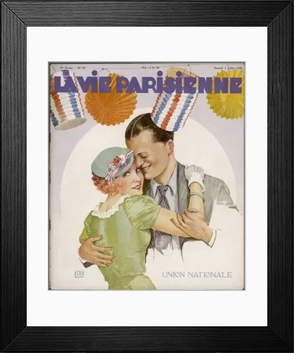 Framed Print : French Couple Dancing Framed Print : French Couple Dancing