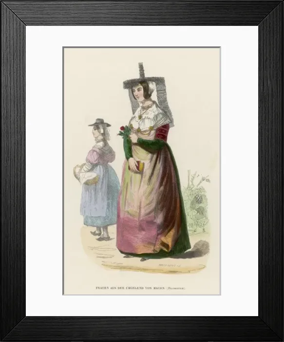 Framed Print : Racial  /  French  /  Macon 1850