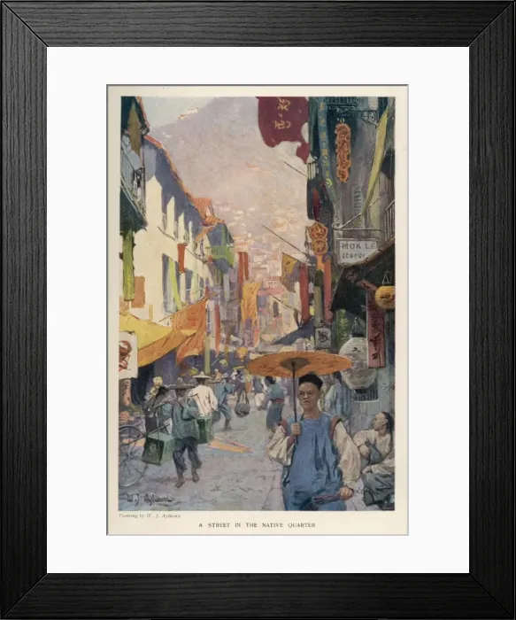 Framed Print : Hong Kong Street Scene Framed Print : Hong Kong Street Scene