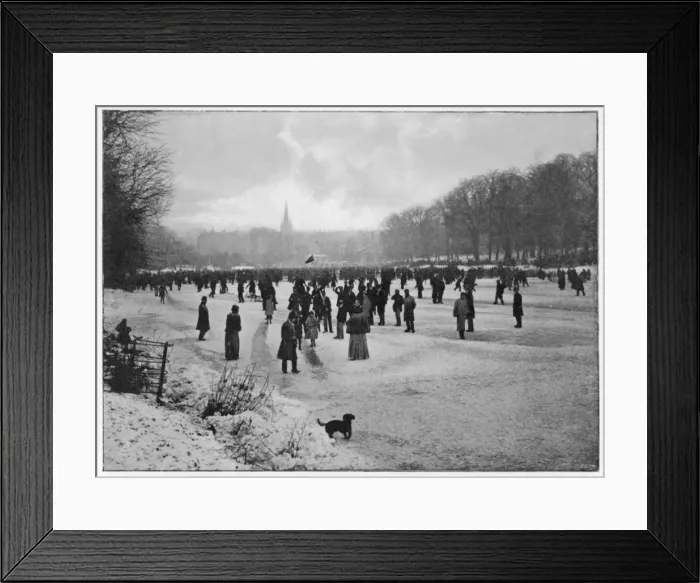 Framed Print : Hyde Park Skating 1901 Framed Print : Hyde Park Skating 1901