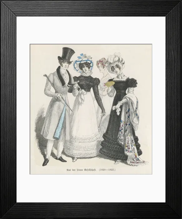 Framed Print : COSTUME 1820-1825 Framed Print : COSTUME 1820-1825