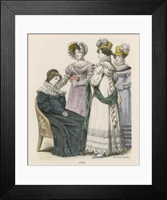 Framed Print : Costume - Women 1819 Framed Print : Costume - Women 1819