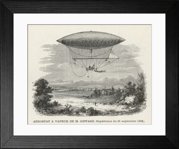 Framed Print : Giffard Dirigible - 1 Framed Print : Giffard Dirigible - 1