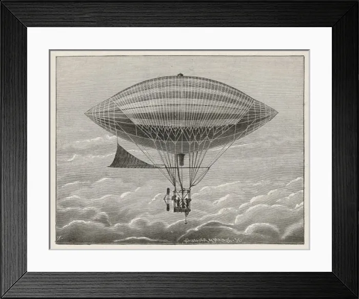 Framed Print : Tissandier Airship 1 Framed Print : Tissandier Airship 1