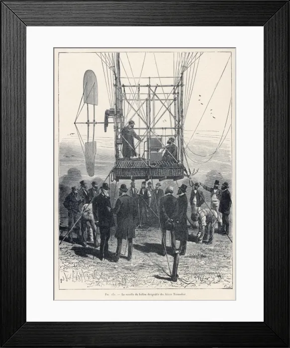 Framed Print : Tissandier Airship 2 Framed Print : Tissandier Airship 2