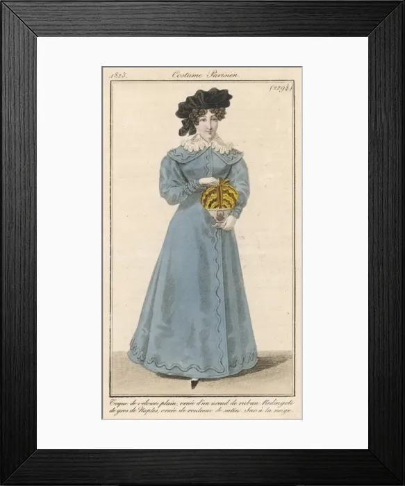 Framed Print : Redingote 1825 Framed Print : Redingote 1825