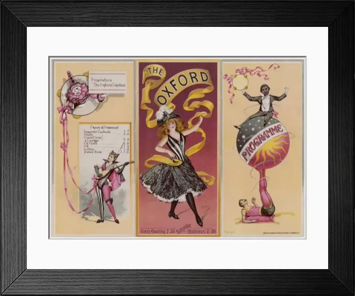 Framed Print : Oxford Music Hall / 1893 Framed Print : Oxford Music Hall / 1893